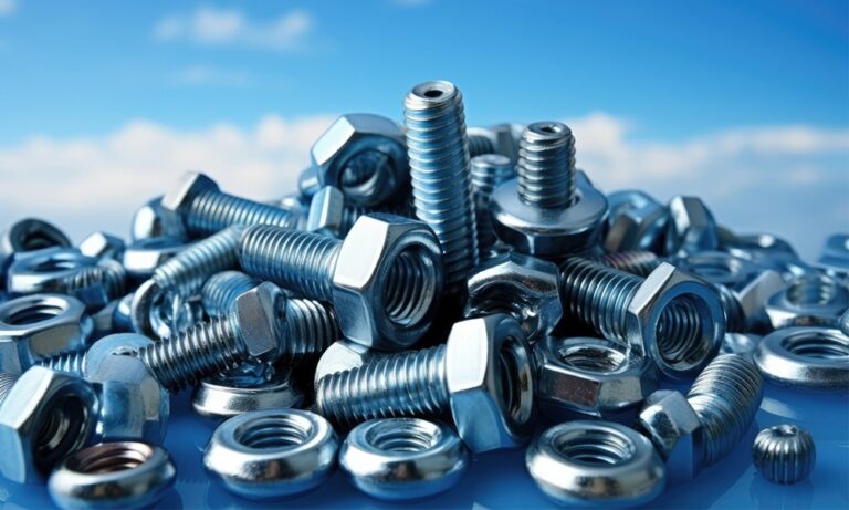 Close-up of Nuts and Bolts – AN Fasteners